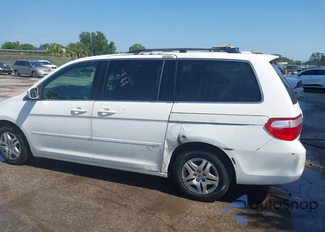 2007 Honda Odyssey Ex-L из США, поврежденный, VIN 5FNRL38787B405102